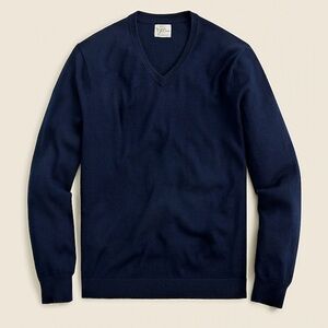 J.Crew Merino Wool V-Neck Sweater - Dark Navy Blue NWT